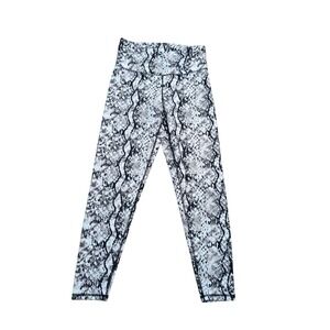 Kyodan High Rise Snakeskin Print Activewear Leggings Grey Black Size S